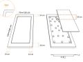 Shower tray, discrete drainage - DISCRET CORIAN 