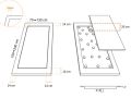 Shower tray, discrete drainage - DISCRET CORIAN 