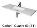 Washbasin, 50 x 100 cm, in Corian  - CUADRO 50