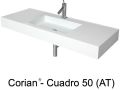 Washbasin, 50 x 100 cm, in Corian  - CUADRO 50