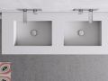 Washbasin, 50 x 100 cm, in Corian  - CUADRO 50