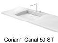 Vanity top, channel 50 x 100 cm, in Corian - CANAL 50