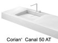 Vanity top, channel 50 x 100 cm, in Corian - CANAL 50