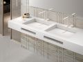 Vanity top, channel 50 x 100 cm, in Corian - CANAL 50