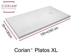 Shower tray, in Corian ® - PLATOS XL
