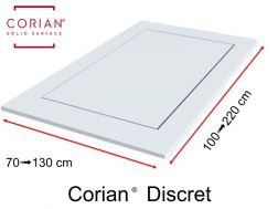 Shower tray, discrete drainage - DISCRET CORIAN ®