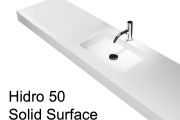 Designer washbasin, 100 x 50 cm, in Solid-Surface mineral resin - HIDRO 50