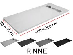 Shower tray, drain, in mineral resin - RINNE