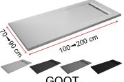 Shower tray, drain, in mineral resin - GOOT