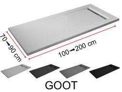 Shower tray, drain, in mineral resin - GOOT