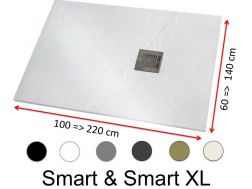 Large shower tray in mineral resin - SMART XL