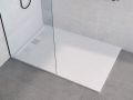 Shower tray, drain, in mineral resin - VENISE INOX 100