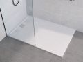 Shower tray, drain, in mineral resin - VENISE INOX 220