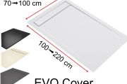 Shower tray, drain, in mineral resin - EVO COVER