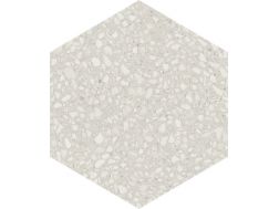 HEXAGON TERRAZZO WHITE MATT 23X26 cm - Floor tiles, traditional patterns