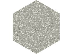 HEXAGON TERRAZZO GREY  MATT 23X26 cm - Floor tiles, traditional patterns