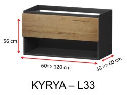 A drawer and a niche, height 56 cm, vanity unit - KYRYA L33