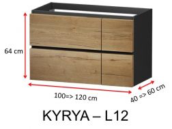 Four drawers, two of which are asymmetrical, height 64 cm, vanity unit - KYRYA L12