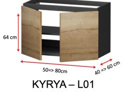 Zweitürig, Höhe 64 cm, Waschtischunterschrank - KYRYA L01