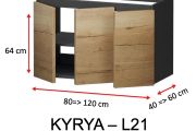 Three doors, height 64 cm, vanity unit - KYRYA L21