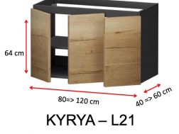 Three doors, height 64 cm, vanity unit - KYRYA L21