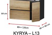 Two drawers and one door, height 64 cm, vanity unit - KYRYA L13