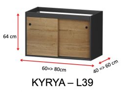 Two sliding doors, height 64 cm, for vanity unit - KYRYA L39