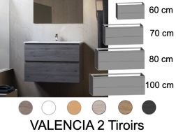 Vanity unit __plus__ washbasin __plus__ mirror - VALENCIA 2T