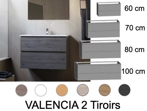 Vanity unit __plus__ washbasin __plus__ mirror - VALENCIA 2T