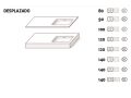 Vanity unit with 4 drawers 100 - 120 - 140 cm __plus__ straight basin __plus__ mirror - VALENCIA 4T