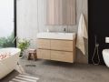 Vanity unit with double basins 120 - 140 cm __plus__ 4 drawers __plus__ mirror - VALENCIA 2V