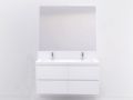 Vanity unit with double basins 120 - 140 cm __plus__ 4 drawers __plus__ mirror - VALENCIA 2V