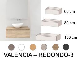 Vanity unit __plus__ washbasin __plus__ mirror - VALENCIA REDONDO-3