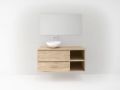 Furniture set 120 - 140 cm - 2 drawers __plus__ 2 niches __plus__ countertop washbasin __plus__ mirror - VALENCIA REDONDO 4
