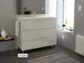 Vanity set with 3 drawers __plus__ washbasin __plus__ mirror - BARCELONE 3T