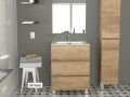 Vanity set with 3 drawers __plus__ washbasin __plus__ mirror - BARCELONE 3T