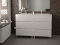 Furniture set 3 drawers __plus__ double sinks __plus__ mirror - BARCELONE 2V