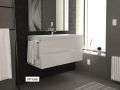 Vanity set with 2 drawers __plus__ washbasin __plus__ mirror - BARCELONE 3S