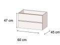 Furniture set 3 drawers __plus__ double sinks __plus__ mirror - BARCELONE 2VS