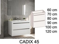Vanity unit __plus__ washbasin __plus__ mirror - CADIX 45