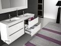 Vanity set __plus__ double washbasin __plus__ mirror - CADIX 2V
