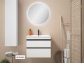 Vanity set with 2 drawers __plus__ washbasin __plus__ mirror - TARRAGONE 2T Black