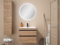 Vanity set with 2 drawers __plus__ washbasin __plus__ mirror - TARRAGONE 2T Black