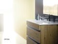 Vanity set with 2 drawers __plus__ washbasin __plus__ mirror - TARRAGONE 2T Chrome