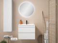 Vanity set with 2 drawers __plus__ washbasin __plus__ mirror - TARRAGONE 2T White