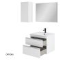 Vanity set with 2 drawers __plus__ washbasin __plus__ mirror - TARRAGONE 2T White