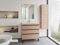 Vanity set with 3 drawers __plus__ washbasin __plus__ mirror - TARRAGONE 3T Black