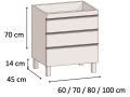 Vanity set with 3 drawers __plus__ washbasin __plus__ mirror - TARRAGONE 3T White