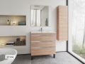 Vanity set with 3 drawers __plus__ washbasin __plus__ mirror - TARRAGONE 3T Chrome