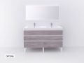 Vanity set with 3 drawers __plus__ washbasin __plus__ mirror - TARRAGONE 3T White